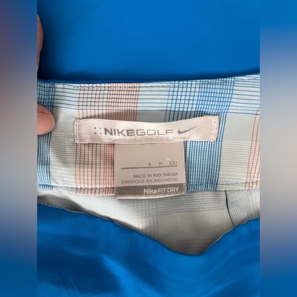 NIKE GOLF Blue Golf Skort Plaid Short golf skirt size 6 - Picture 5 of 13